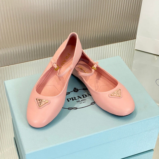 PRA NAPPA MARY JANE FLAT ROSE LAMBSKIN - 35