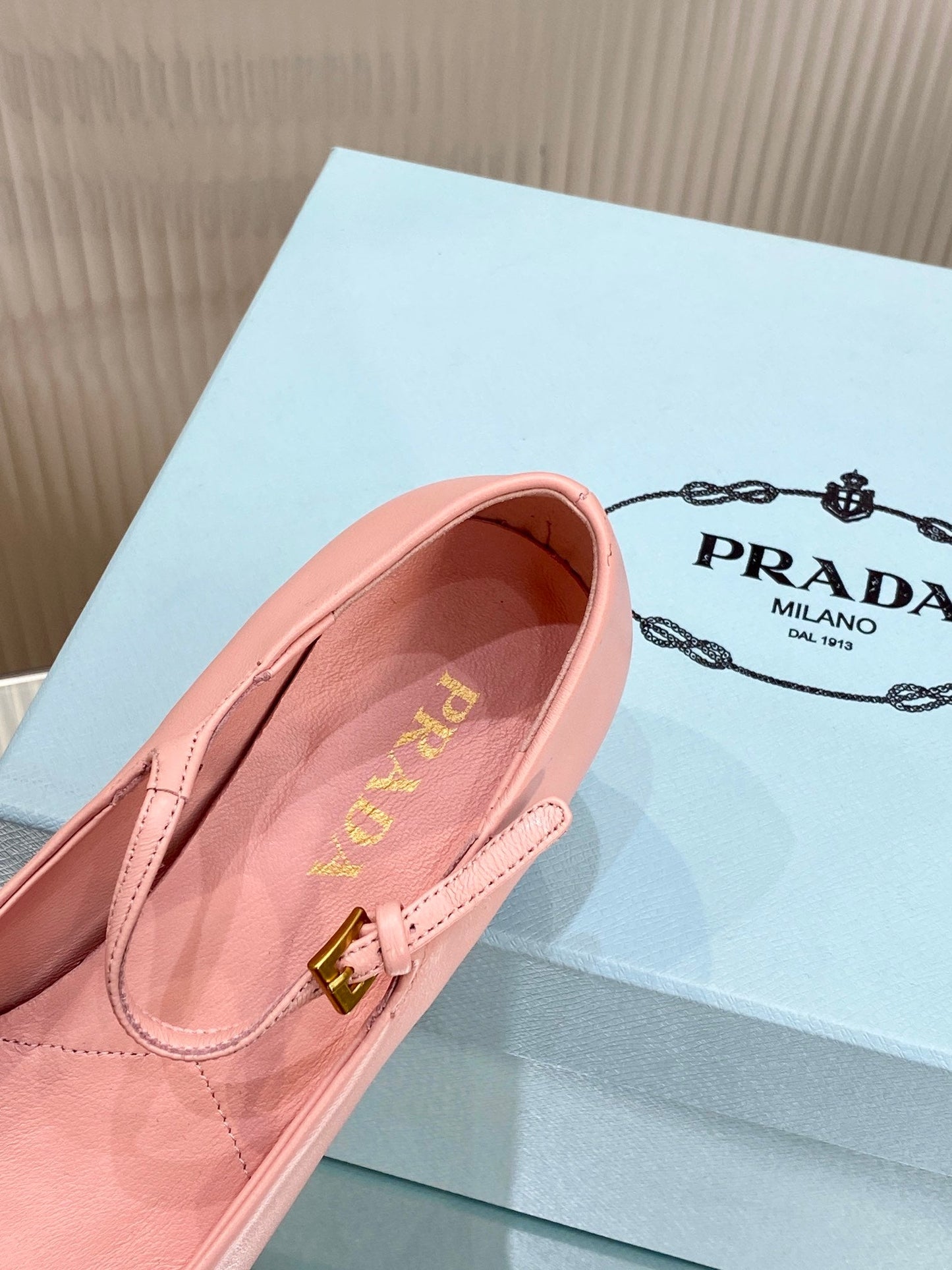 PRA NAPPA MARY JANE PUMPS LIGHT PINK LAMBSKIN - 35