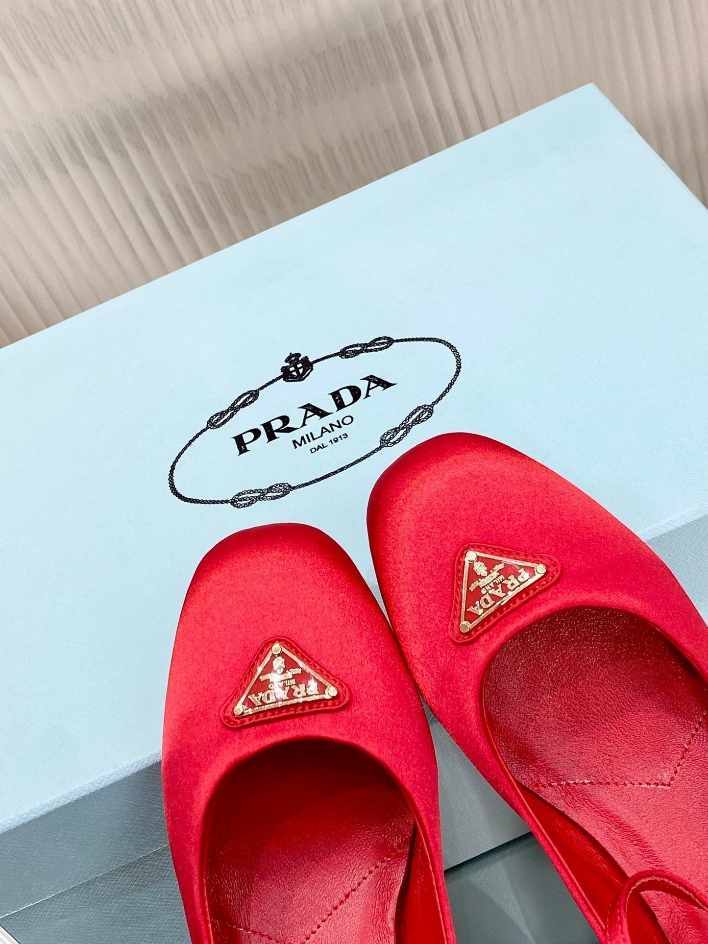PRA NAPPA MARY JANE PUMPS CRIMSON SATIN - 35