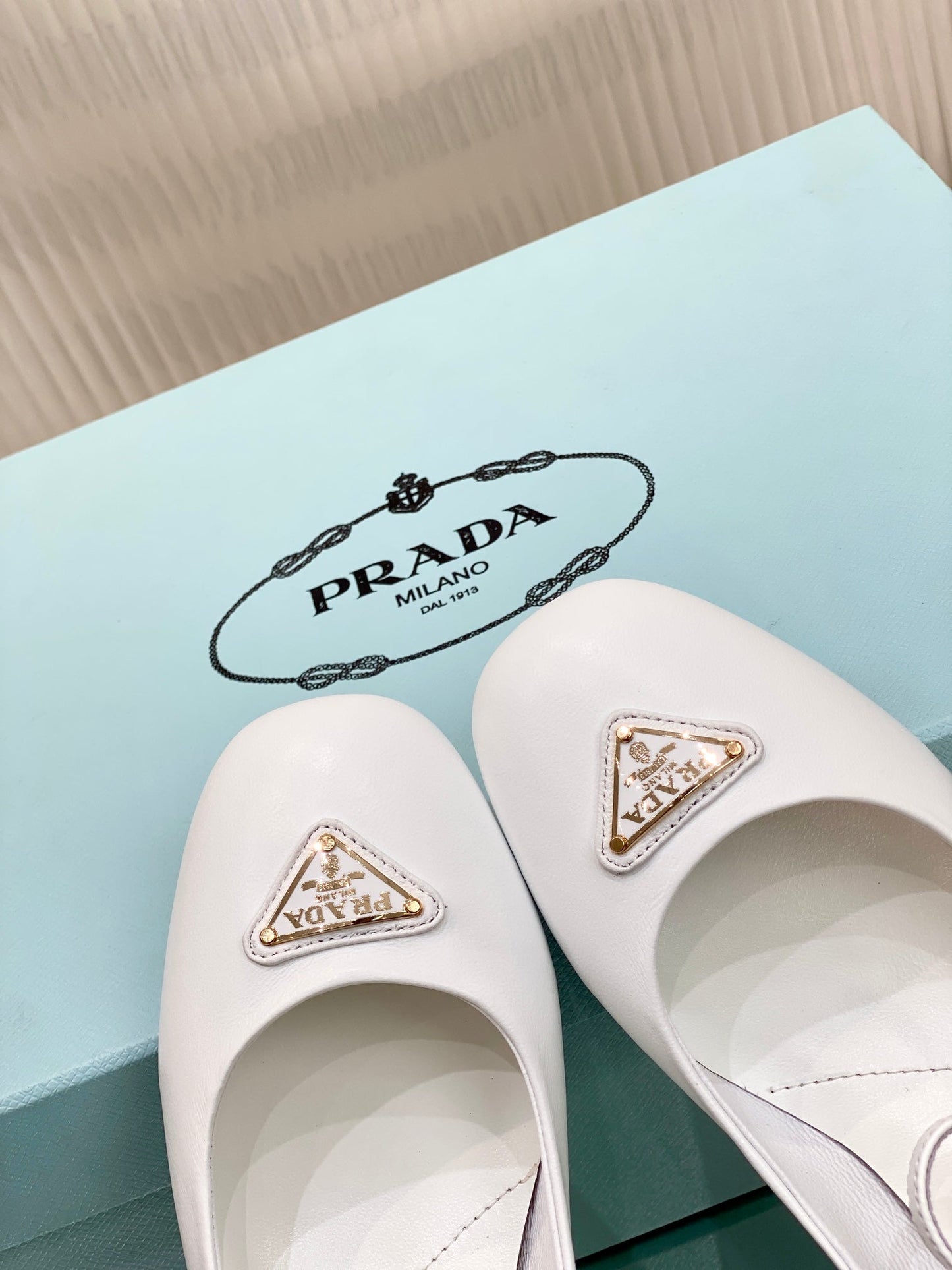 PRA NAPPA MARY JANE PUMPS WHITE LAMBSKIN - 35