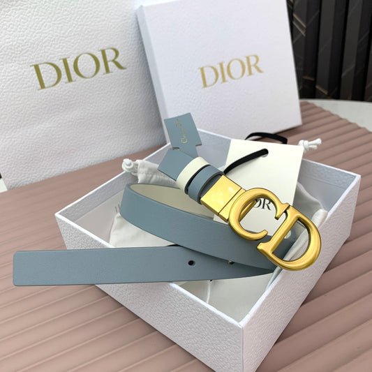 РЕМІНЬ DIOR 25S 20 ММ З ТЕЛЯЧОЇ ШКІРИ СТАЛЕВО-СИНЬОГО КОЛЬОРУ 568720 - 30