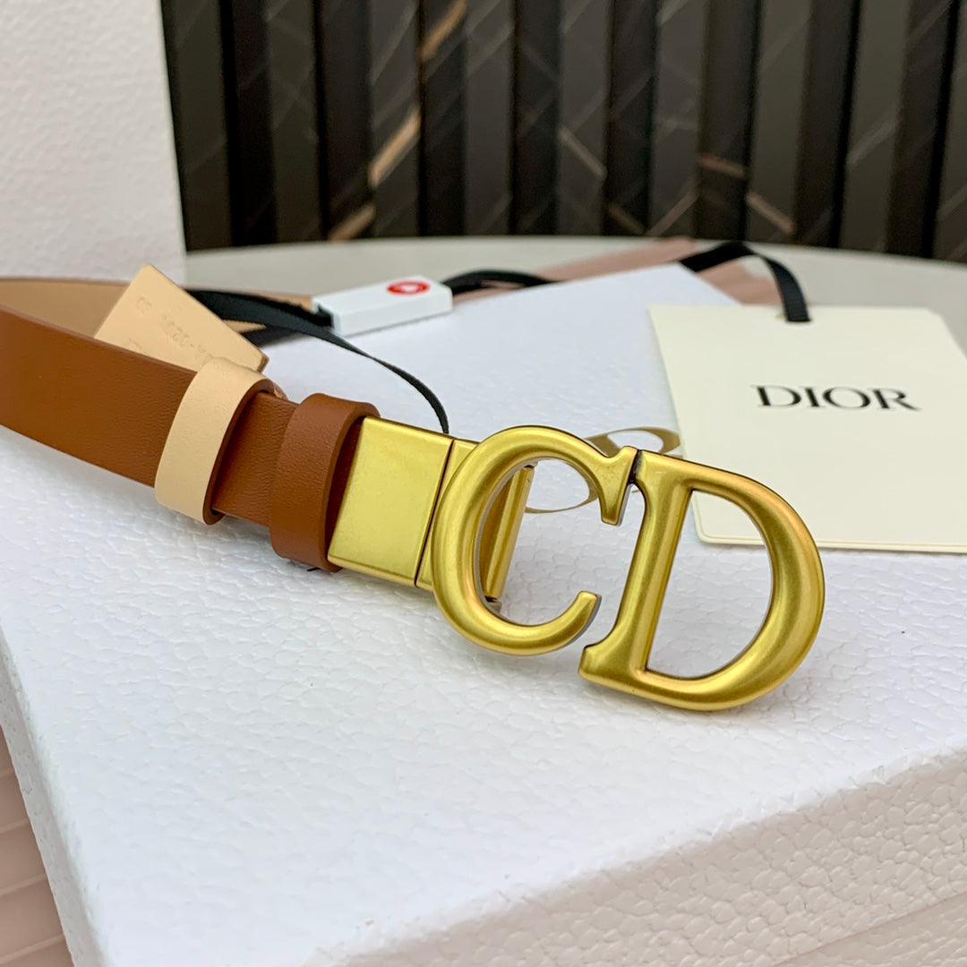 DIOR 25S BELT 20 MM IN BROWN CALFSKIN 568721 - 30
