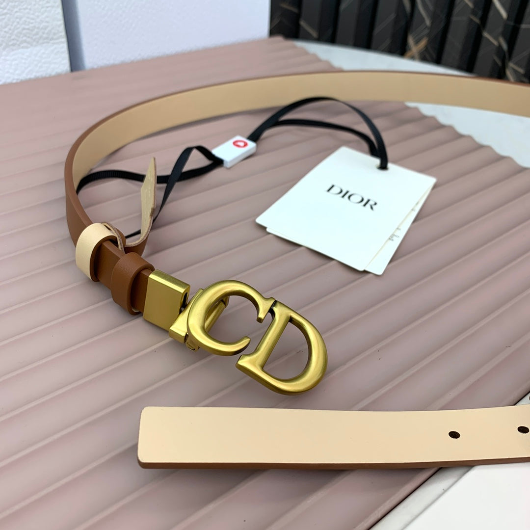 DIOR 25S BELT 20 MM IN BROWN CALFSKIN 568721 - 30