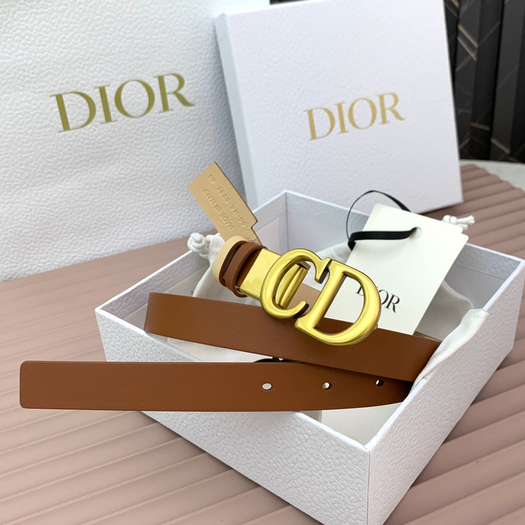 DIOR 25S BELT 20 MM IN BROWN CALFSKIN 568721 - 30