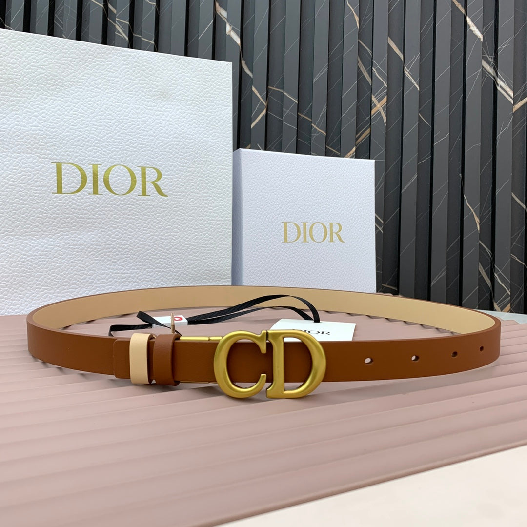DIOR 25S BELT 20 MM IN BROWN CALFSKIN 568721 - 30