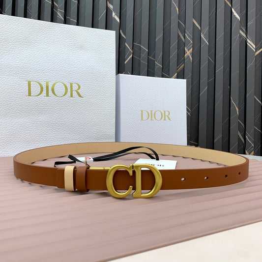 РЕМІНЬ DIOR 25S 20 ММ З КОРИЧНЕВОЇ ТЕЛЯЧОЇ ШКІРИ 568721 - 30