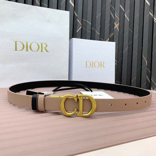 РЕМІНЬ DIOR 25S 20 ММ З ТЕЛЯЧОЇ ШКІРИ КОЛЬОРУ БЕЖЕВИЙ TAN 568722 - 30