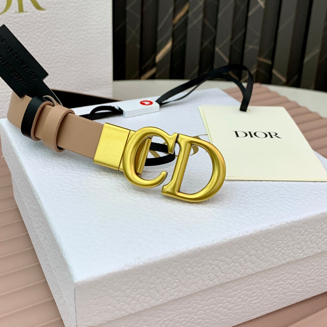 DIOR 25S BELT 20 MM IN TAN BEIGE CALFSKIN 568722 - 30
