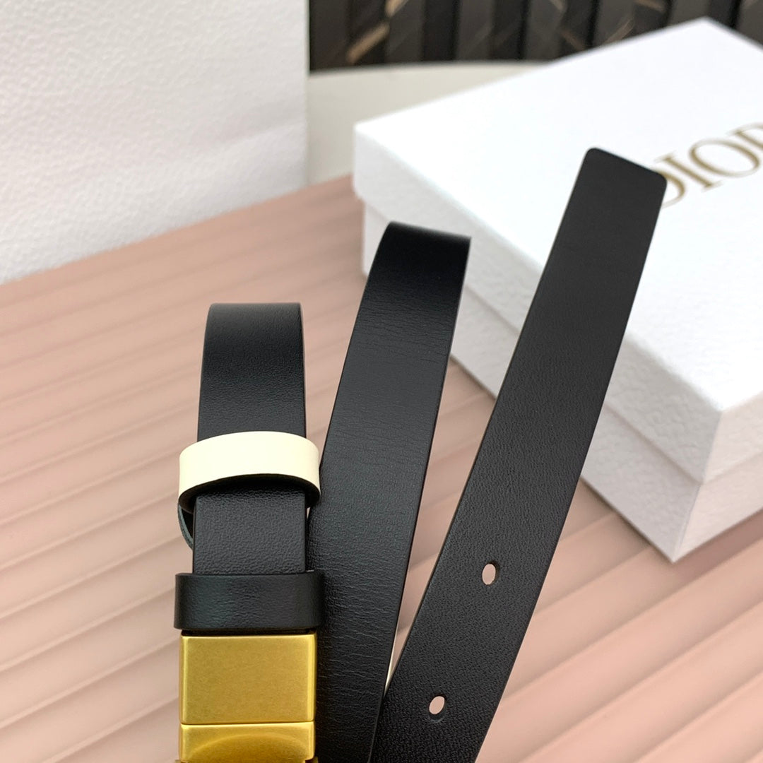 DIOR 25S BELT 20 MM IN BLACK CALFSKIN 568723 - 30