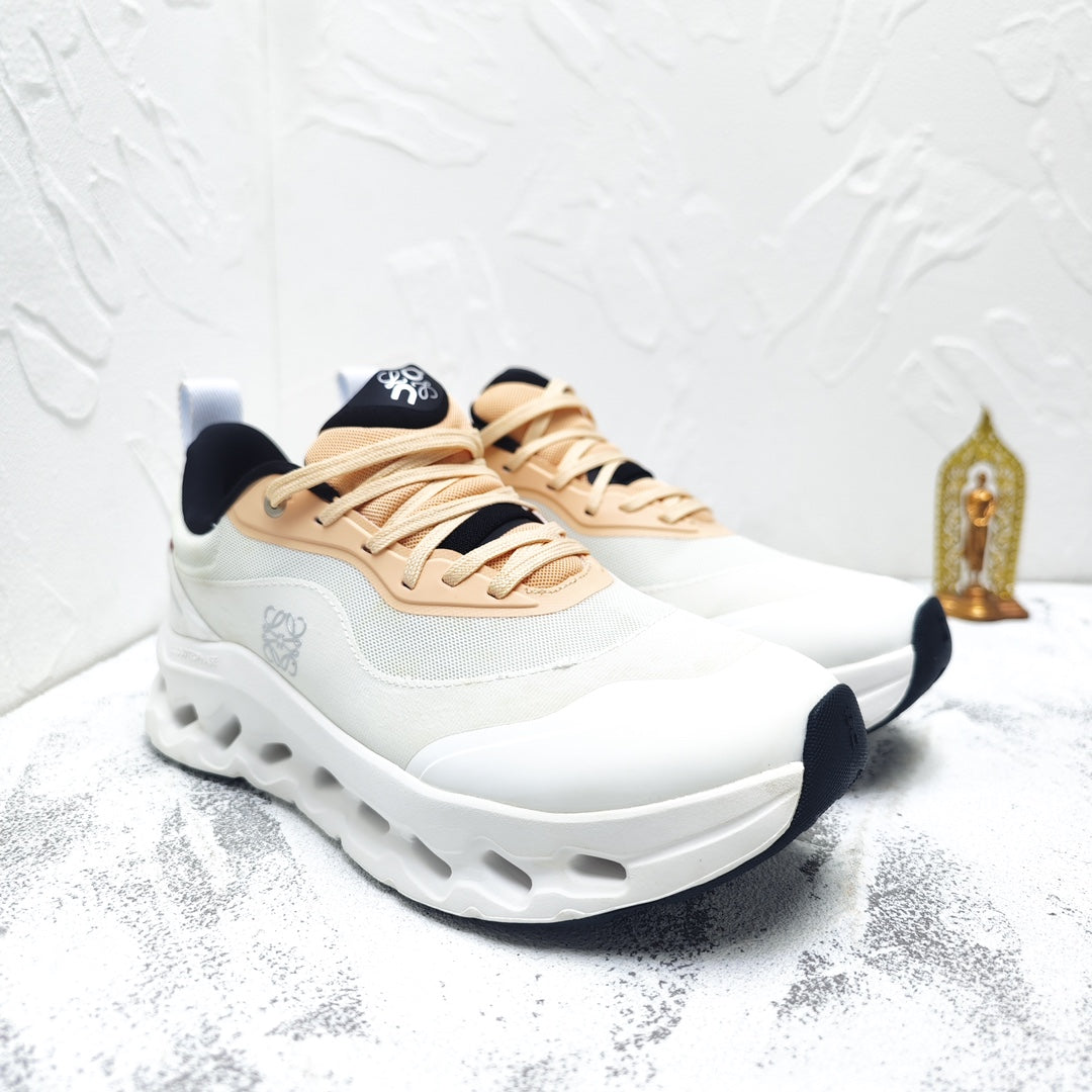 CLOUDTILT 2.0 SNEAKER PALE GRAY MIX PALE ORANGE CALFSKIN AND BREATHABLE MESH - 35