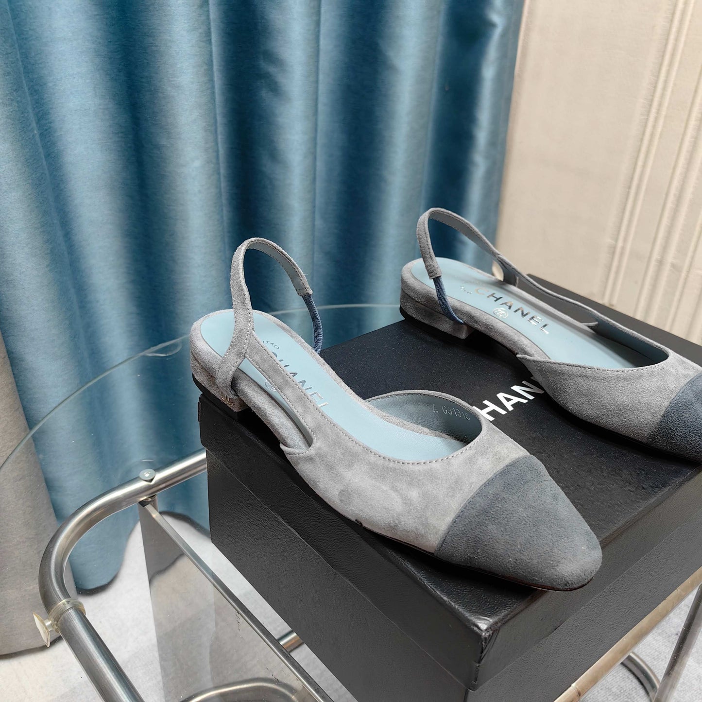 CC SLINGBACK 25S 25 MM GREY SUEDE - 34
