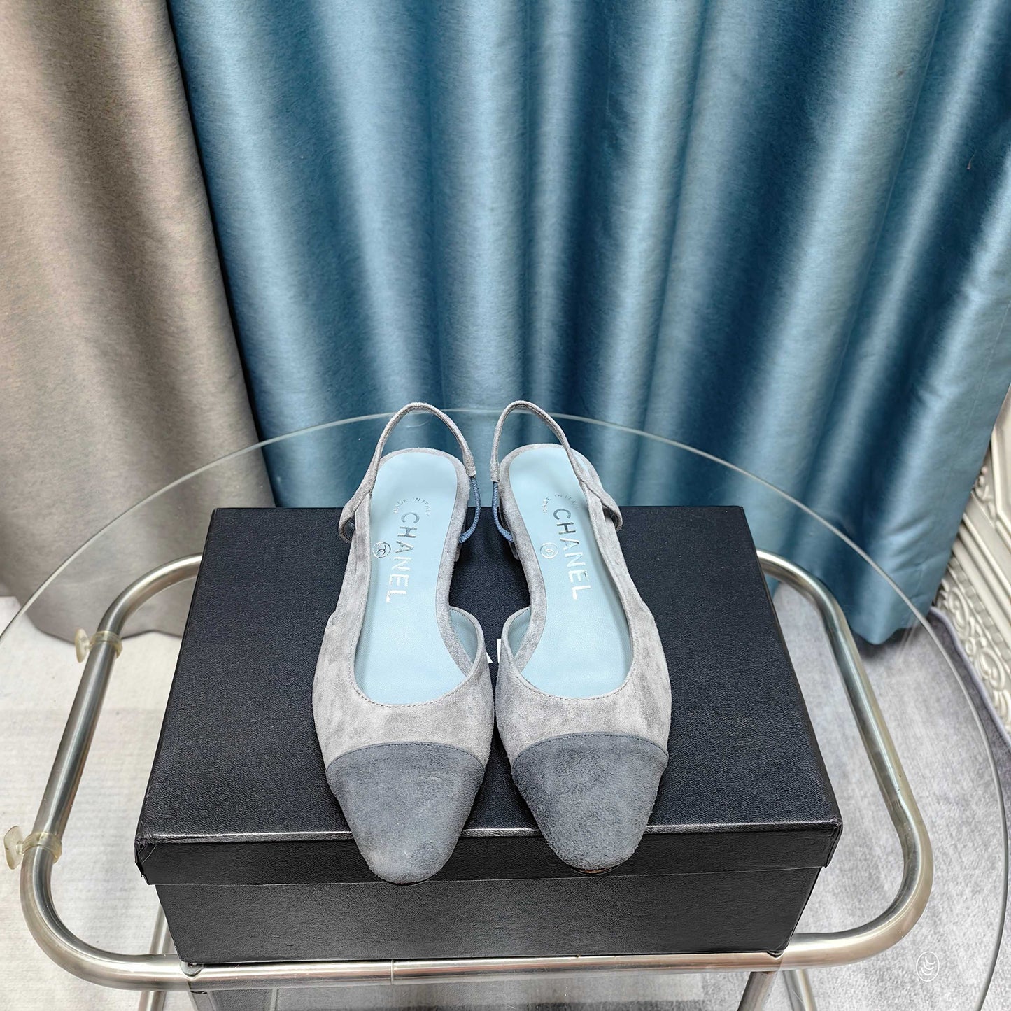 CC SLINGBACK 25S 25 MM GREY SUEDE - 34