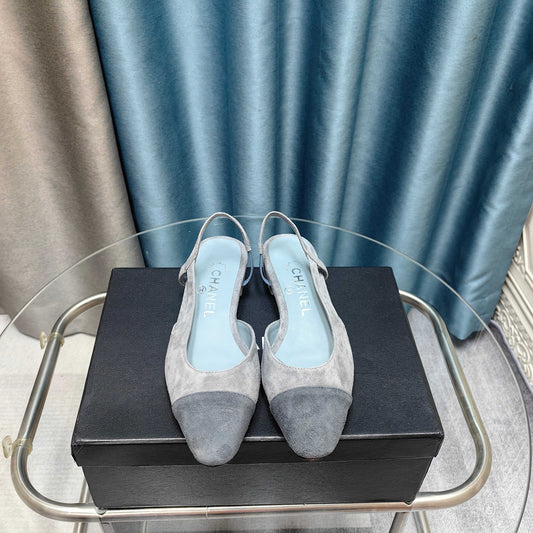 CC SLINGBACK 25S 25 MM GREY SUEDE - 34