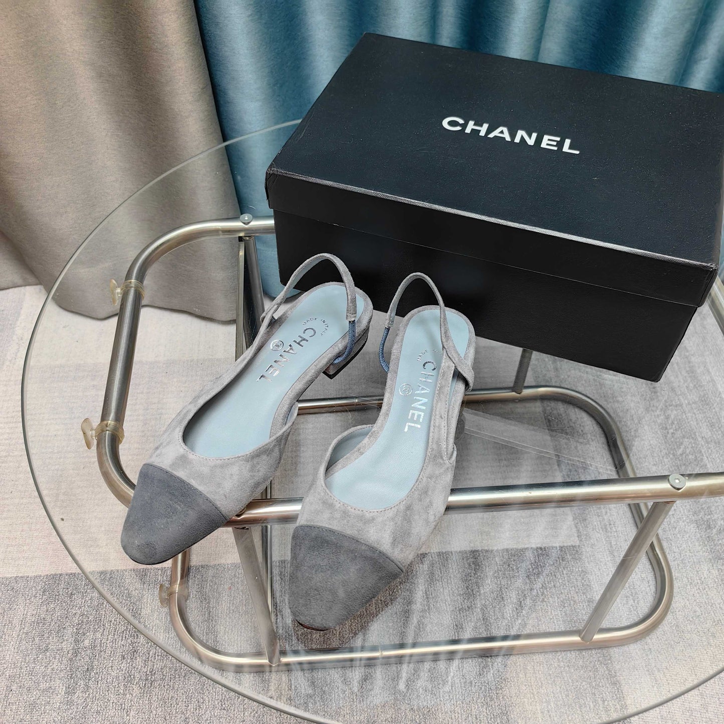 CC SLINGBACK 25S 25 MM GREY SUEDE - 34