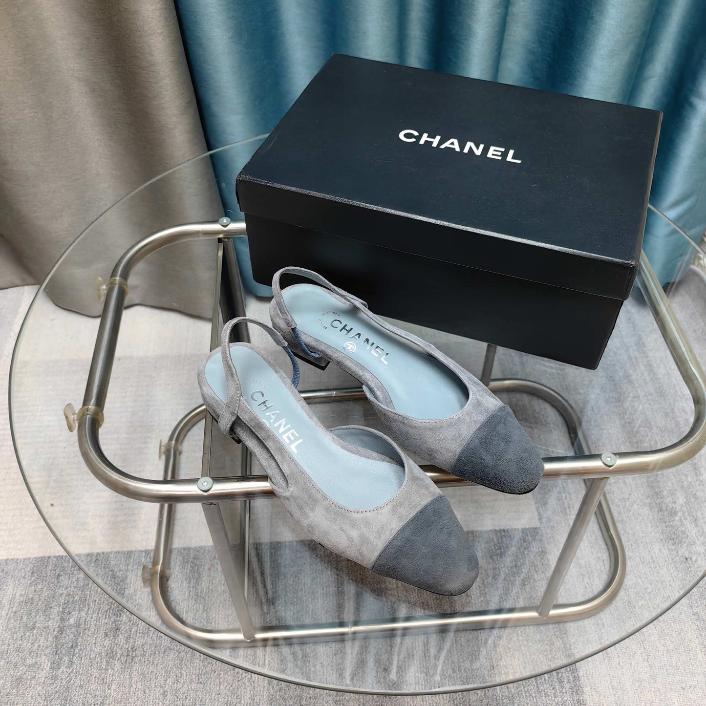 CC SLINGBACK 25S 25 MM GREY SUEDE - 34