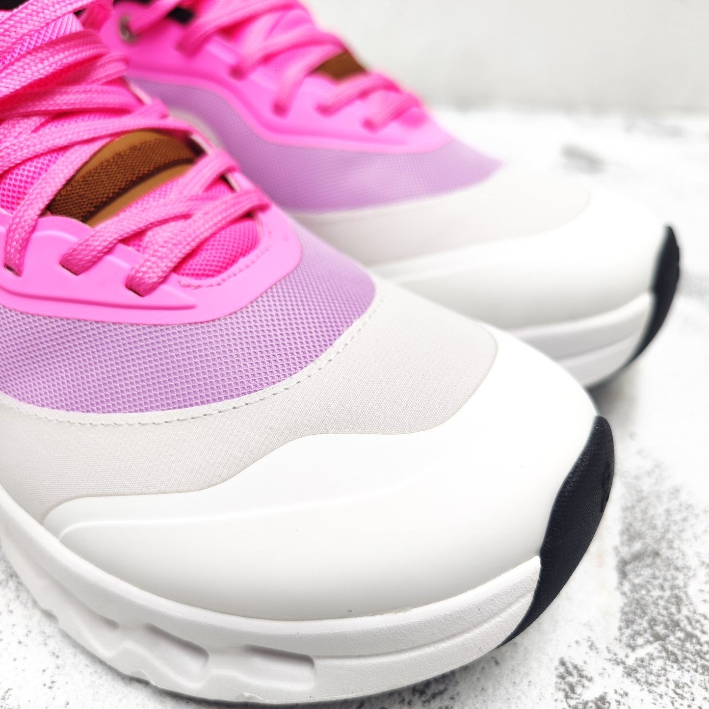 CLOUDTILT 2.0 SNEAKER BRIGHT PINK MIX PALE GRAY CALFSKIN AND BREATHABLE MESH - 35