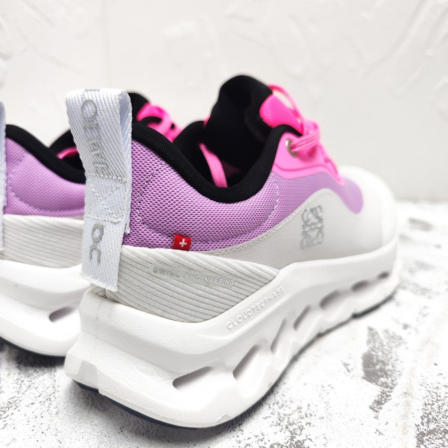 CLOUDTILT 2.0 SNEAKER BRIGHT PINK MIX PALE GRAY CALFSKIN AND BREATHABLE MESH - 35