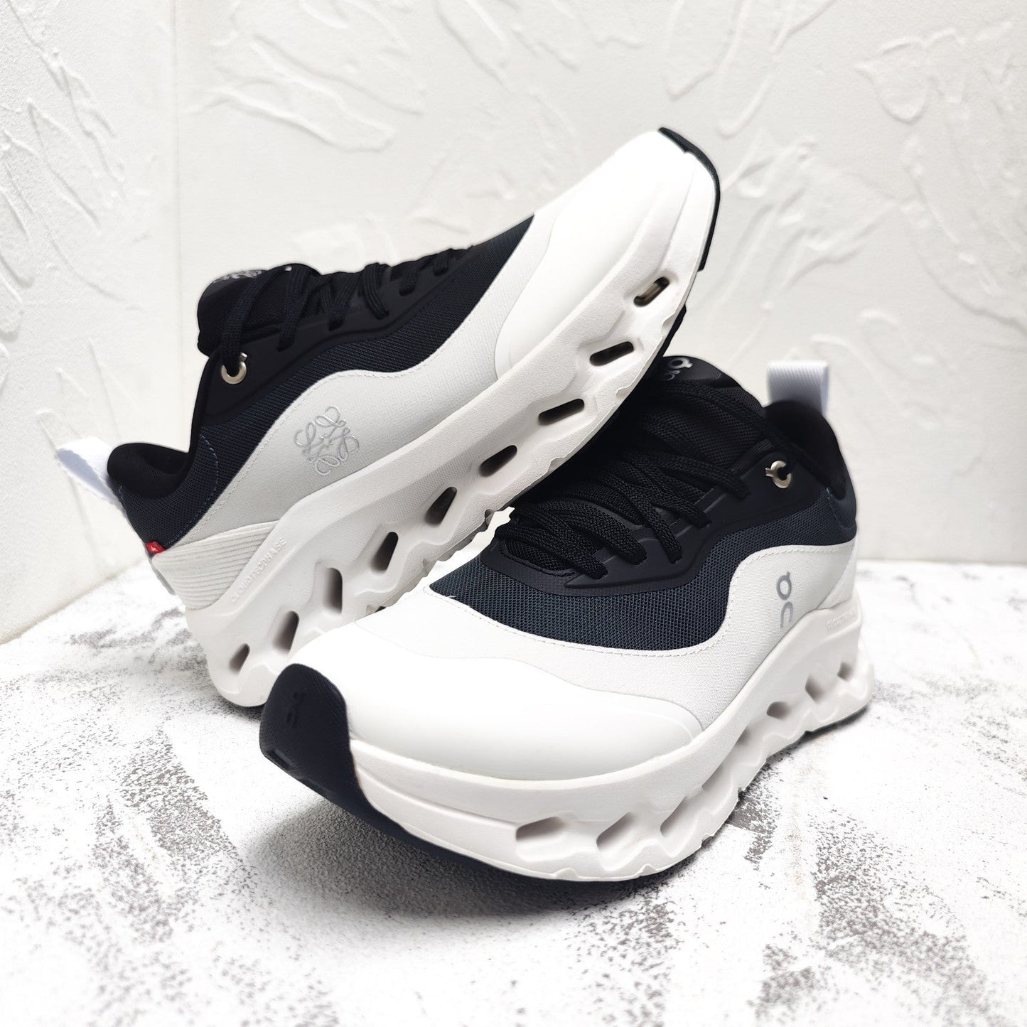 CLOUDTILT 2.0 SNEAKER PALE GRAY MIX BLACK CALFSKIN AND BREATHABLE MESH - 35
