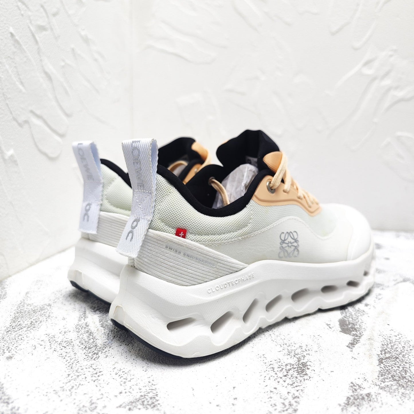 CLOUDTILT 2.0 SNEAKER PALE GRAY MIX PALE ORANGE CALFSKIN AND BREATHABLE MESH - 35