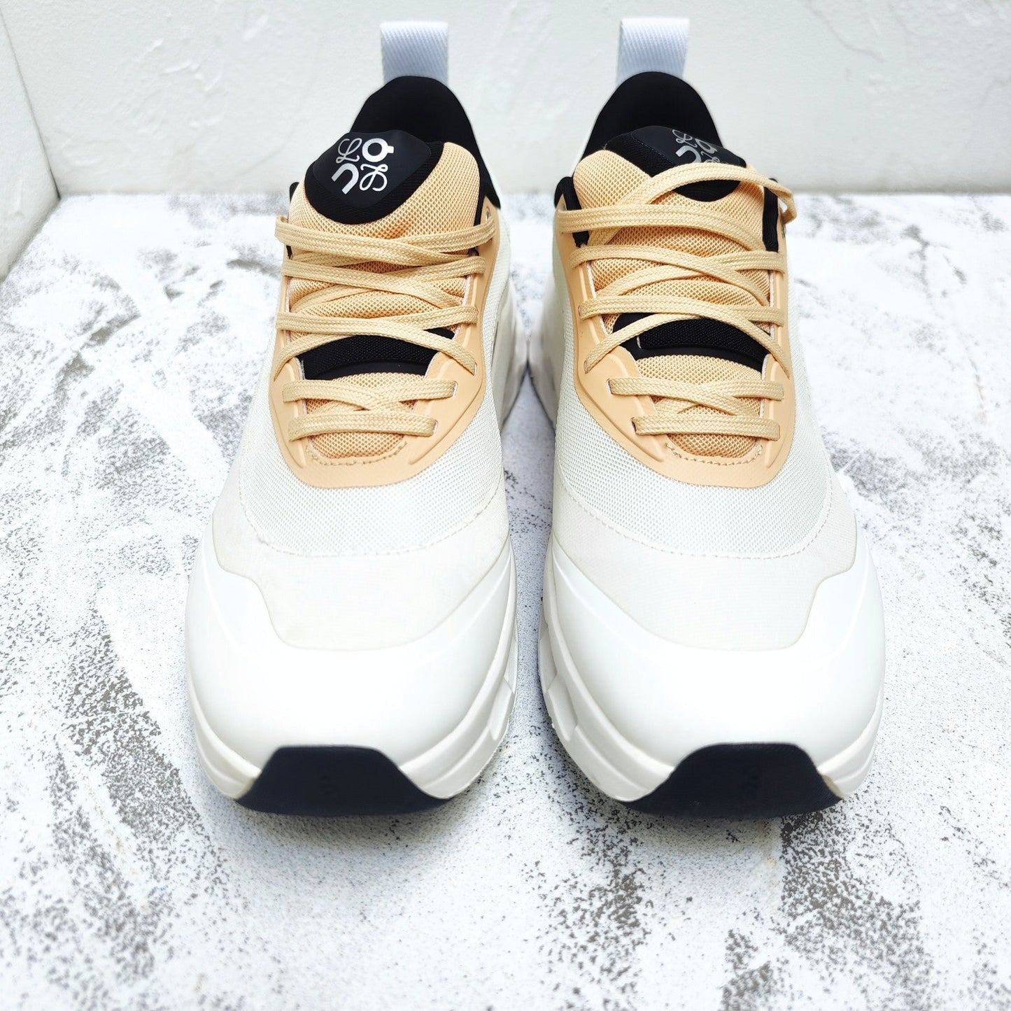 CLOUDTILT 2.0 SNEAKER PALE GRAY MIX PALE ORANGE CALFSKIN AND BREATHABLE MESH - 35