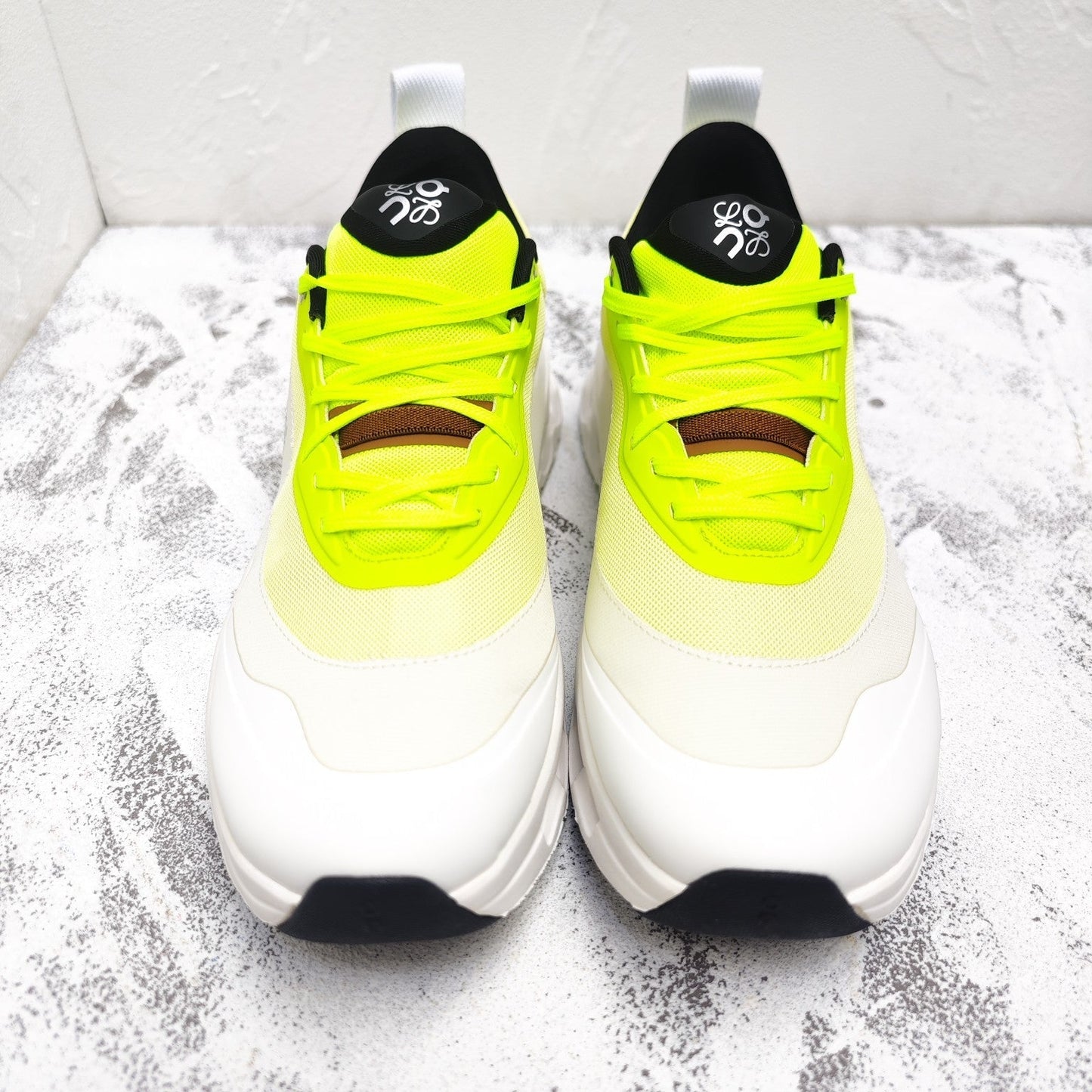 CLOUDTILT 2.0 SNEAKER NEON YELLOW MIX PALE GRAY CALFSKIN AND BREATHABLE MESH - 35