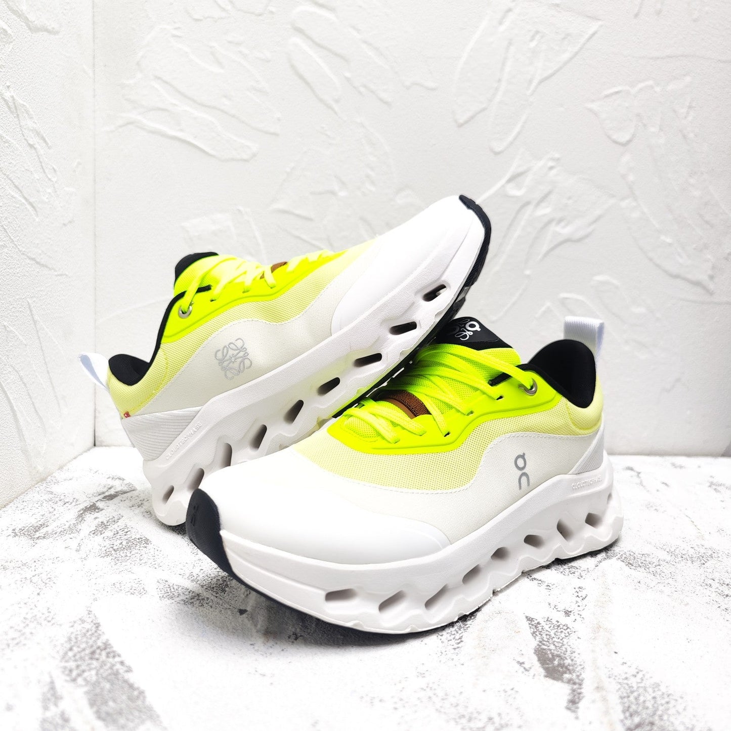 CLOUDTILT 2.0 SNEAKER NEON YELLOW MIX PALE GRAY CALFSKIN AND BREATHABLE MESH - 35