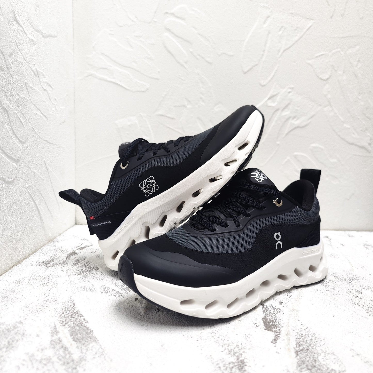CLOUDTILT 2.0 SNEAKER IN BLACK CALFSKIN AND BREATHABLE MESH - 35