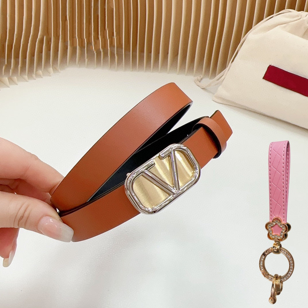 Silver Vlogo and Gold Hardware Buckle Tan Black Calfskin 20mm - 30