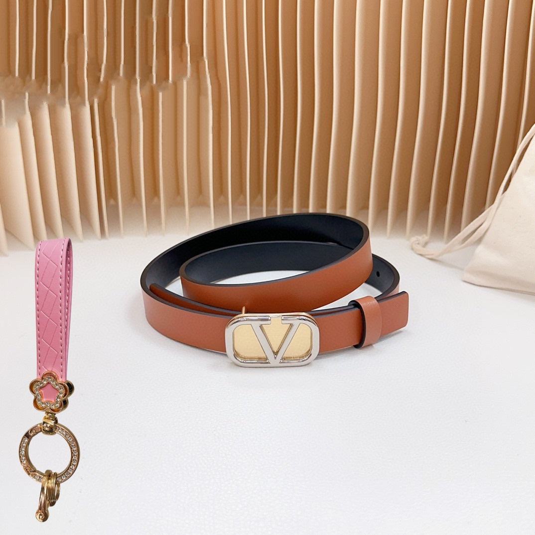 Silver Vlogo and Gold Hardware Buckle Tan Black Calfskin 20mm - 30