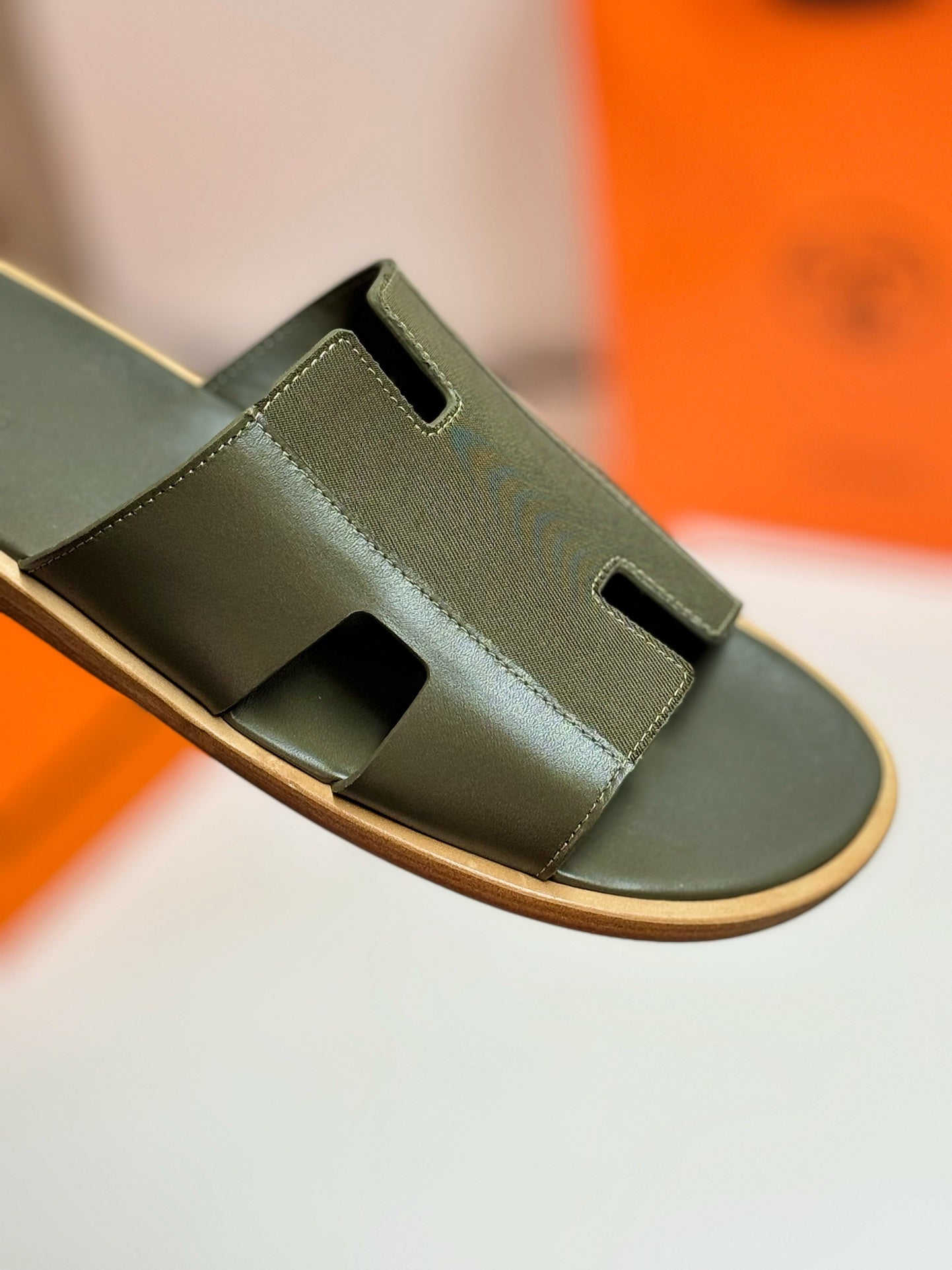 IZMIR SANDAL MOSS LAMBSKIN - 35
