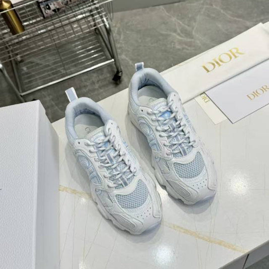 CD CHORONO SNEAKER IN WHITE AND LIGHT BLUE MESH - 35