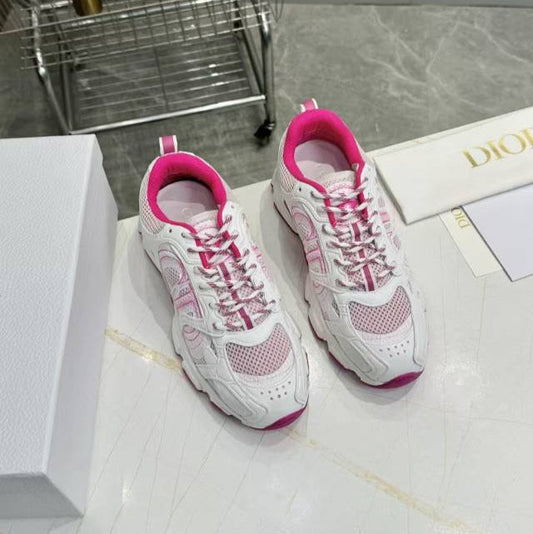 CD CHORONO SNEAKER IN WHITE AND PINK MESH - 35