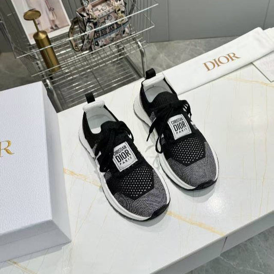 CD RUN SNEAKER 25S IN BLACK MESH FABRIC TWO-TONE SOLE - 35