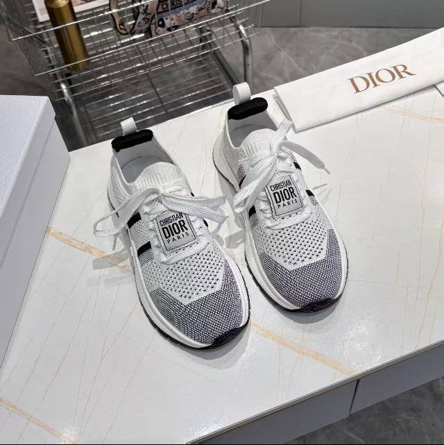 CD RUN SNEAKER 25S IN BLACK AND WHITE MESH FABRIC TWO-TONE SOLE - 35
