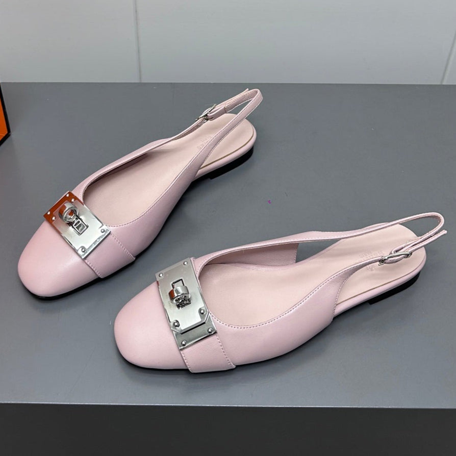INNOCENTE SLINGBACK IN LIGHT PINK CALFSKIN - 35