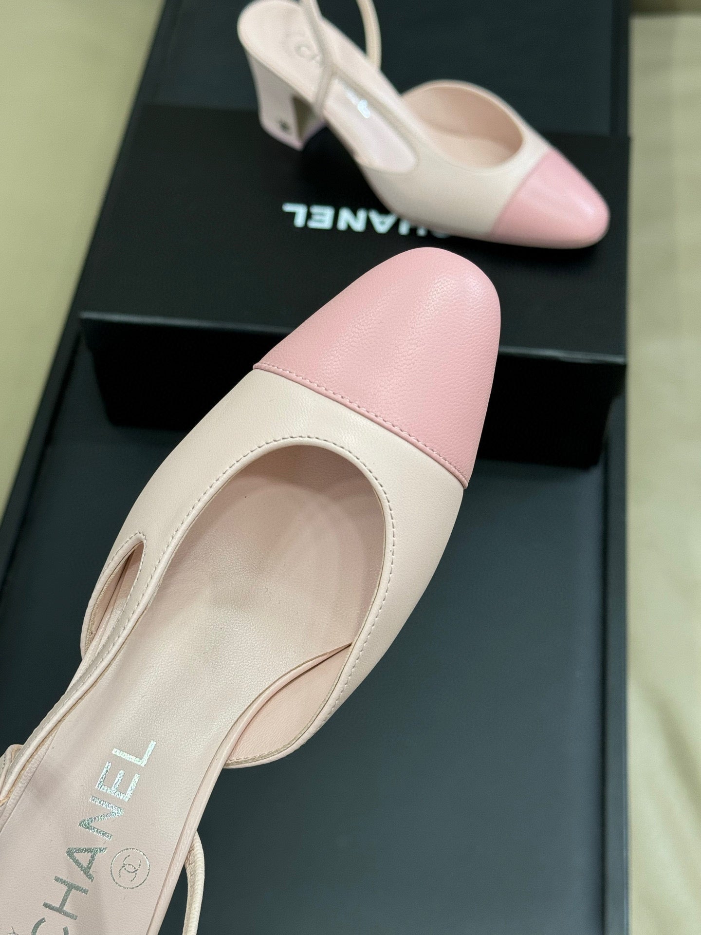 CC SLINGBACK 25S 65 MM IN LIGHT PINK LAMBSKIN - 35