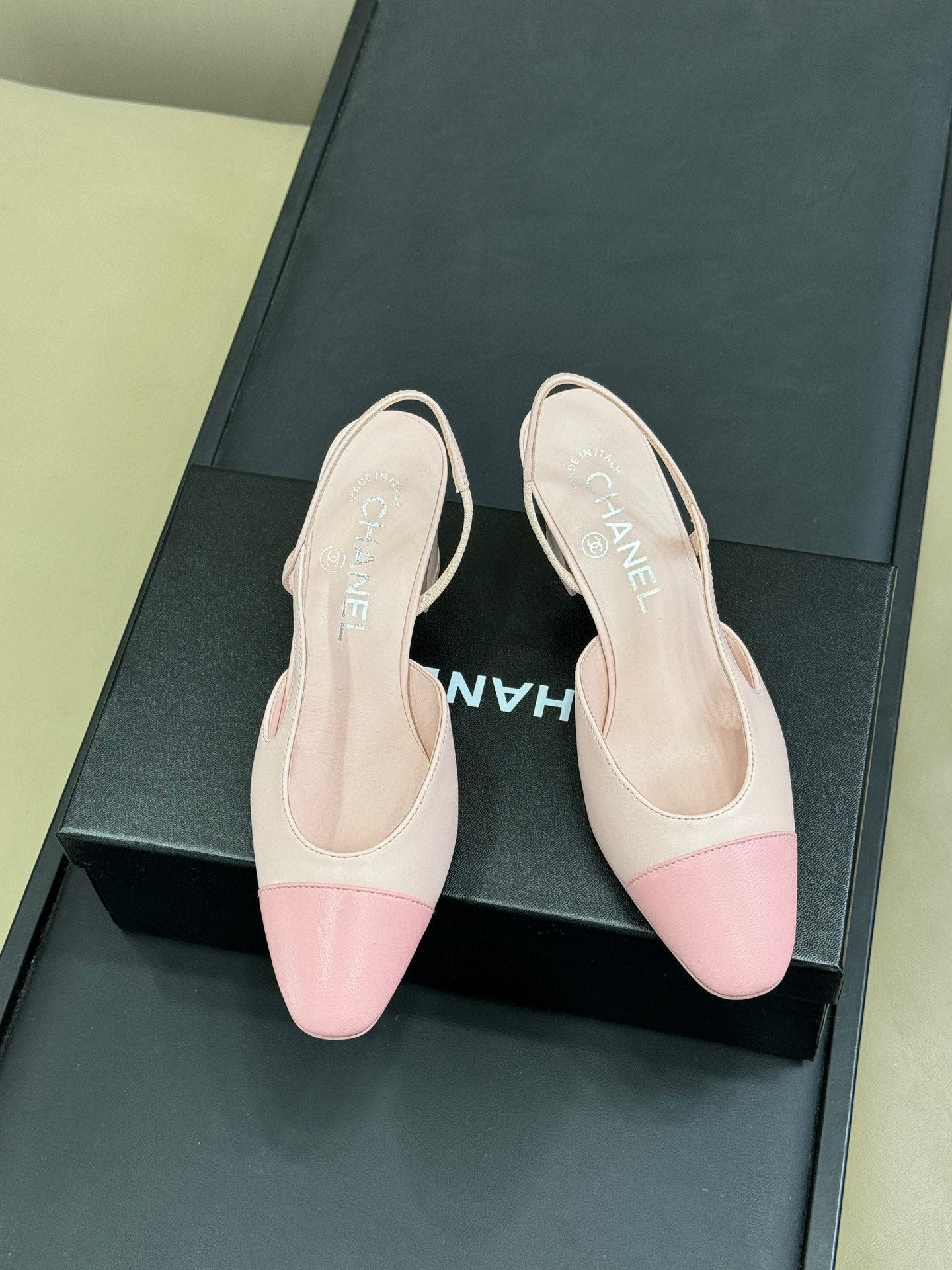 CC SLINGBACK 25S 65 MM IN LIGHT PINK LAMBSKIN - 35
