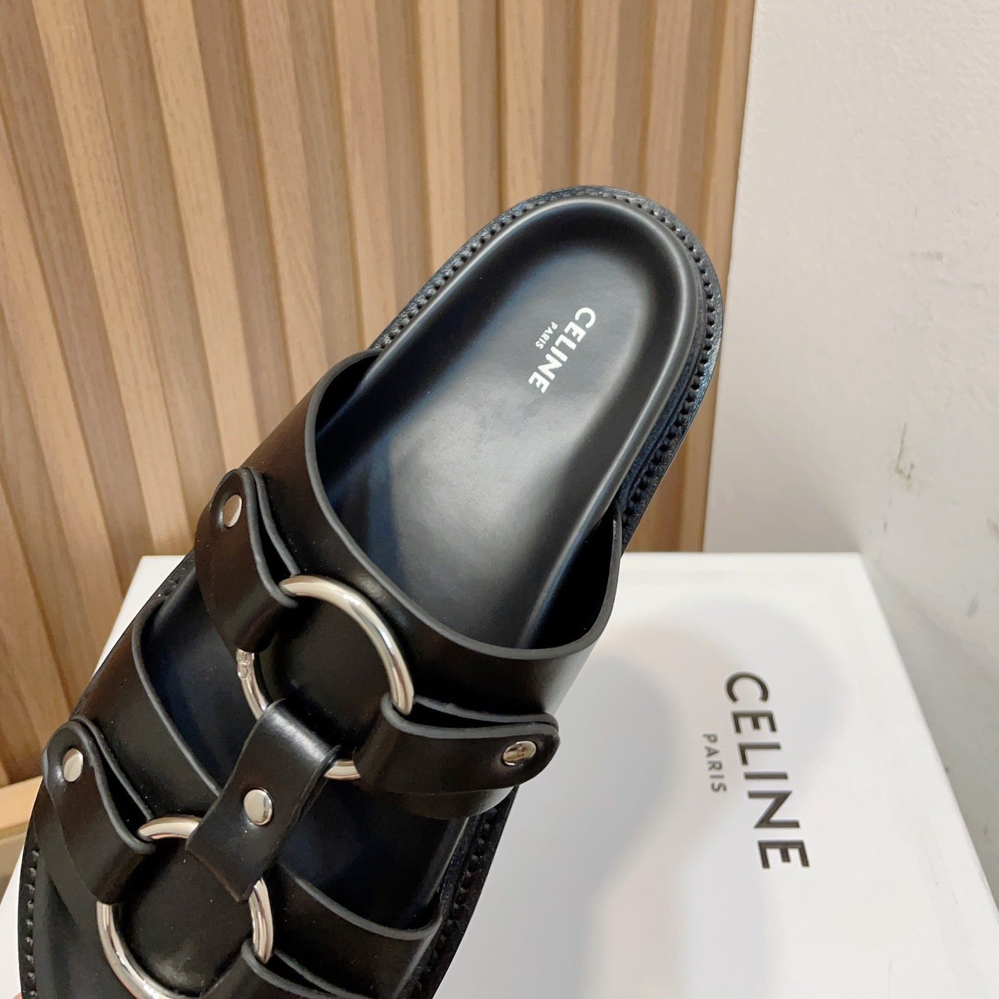 DAD SANDALS BLACK CALFSKIN - 34