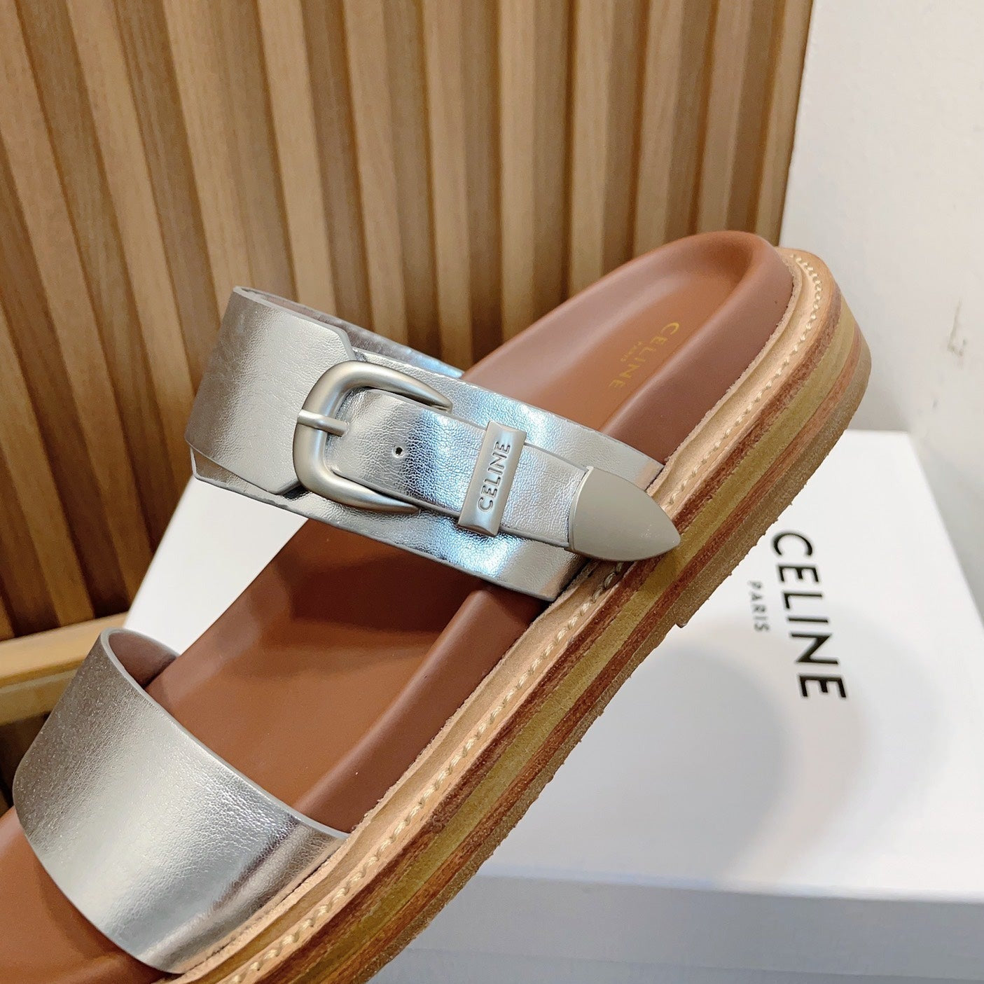 TIPPI IN CALFSKIN - VEGETAL TANNING SILVER BROWN - 35