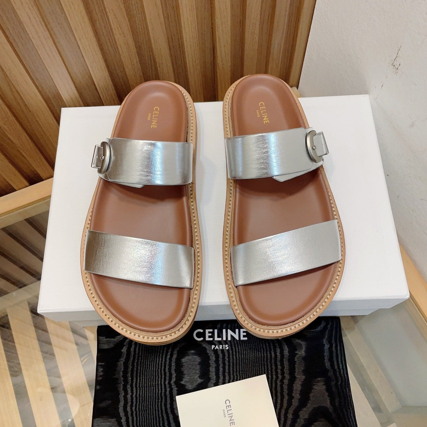 TIPPI IN CALFSKIN - VEGETAL TANNING SILVER BROWN - 35