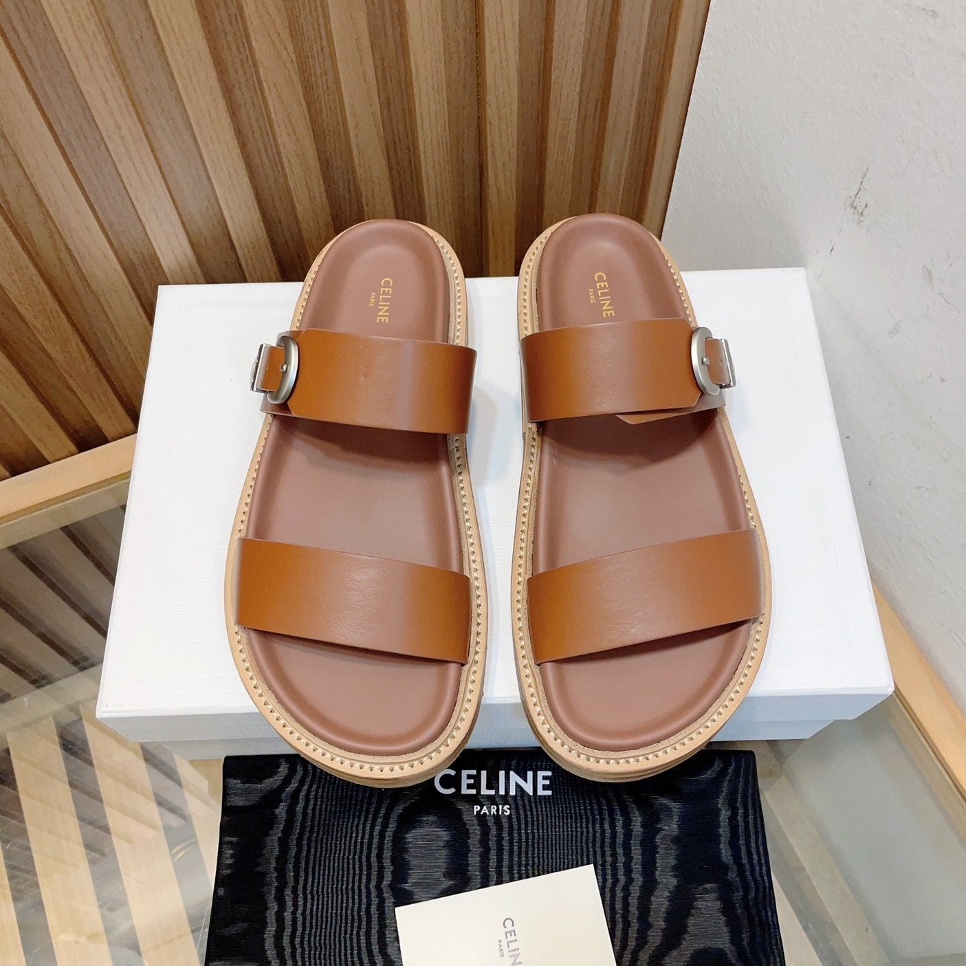TIPPI IN CALFSKIN - VEGETAL TANNING TAN BROWN - 35
