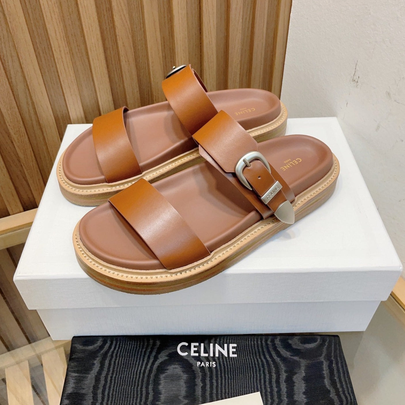 TIPPI IN CALFSKIN - VEGETAL TANNING TAN BROWN - 35