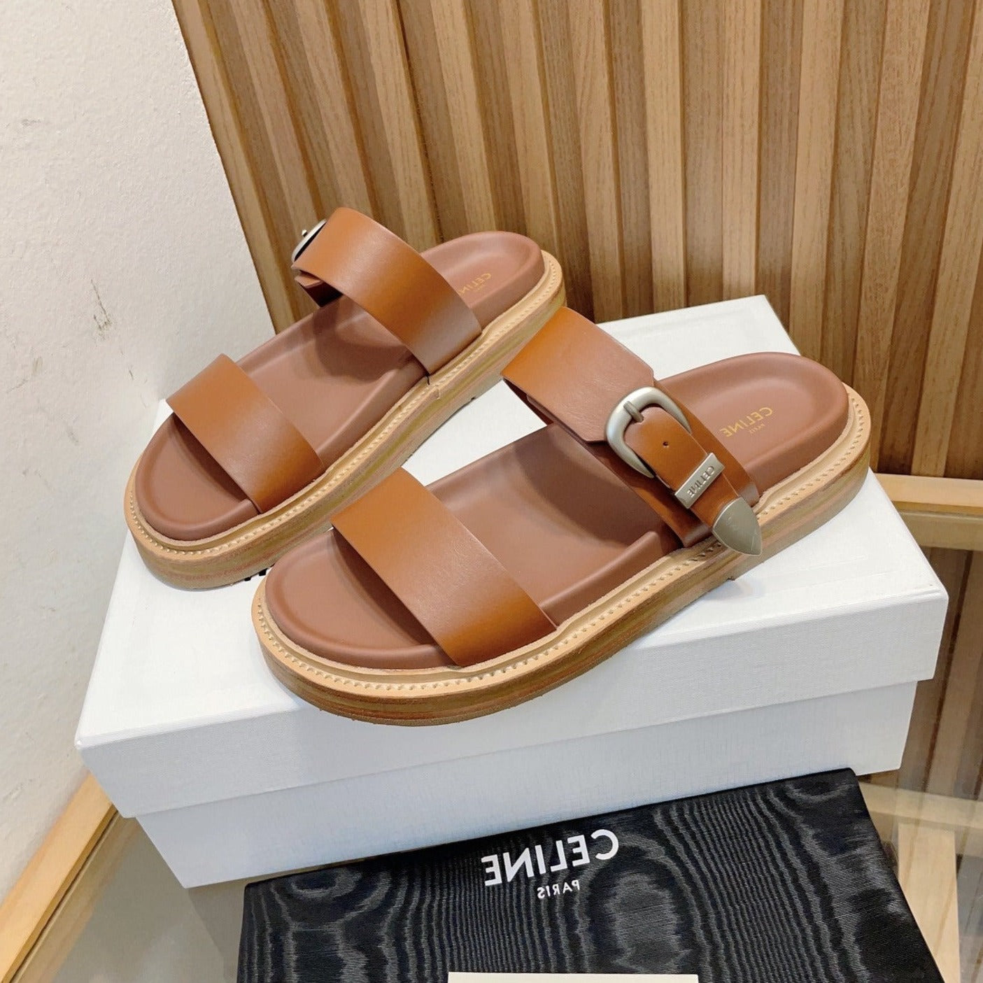 TIPPI IN CALFSKIN - VEGETAL TANNING TAN BROWN - 35