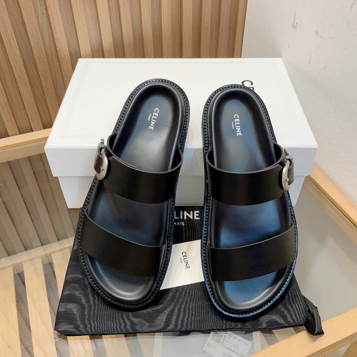 TIPPI IN CALFSKIN - VEGETAL TANNING BLACK - 35