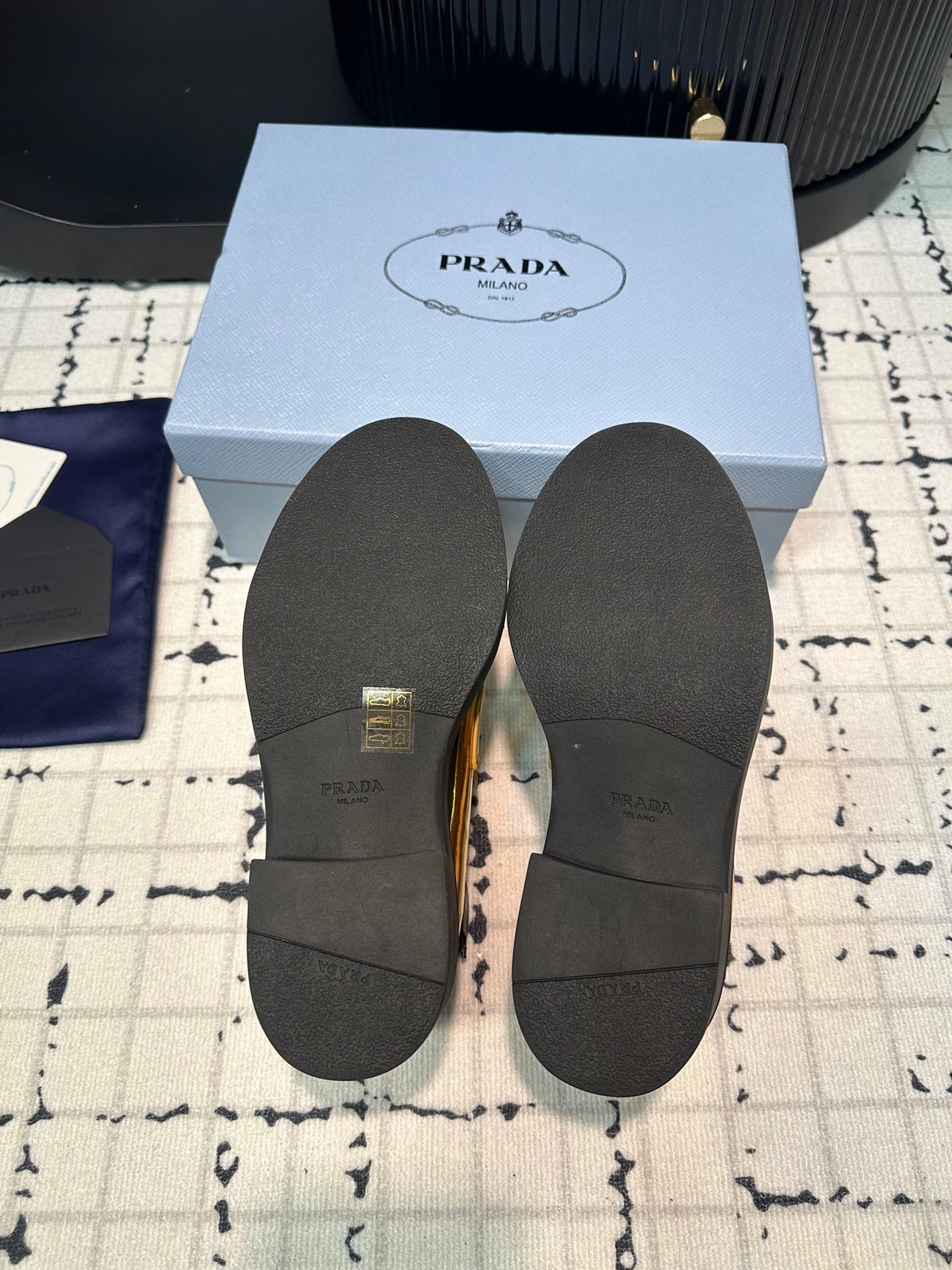 PRA SCHOCOLATE BRUSHED LOAFERS METALLIC GOLD CALFSKIN - 34