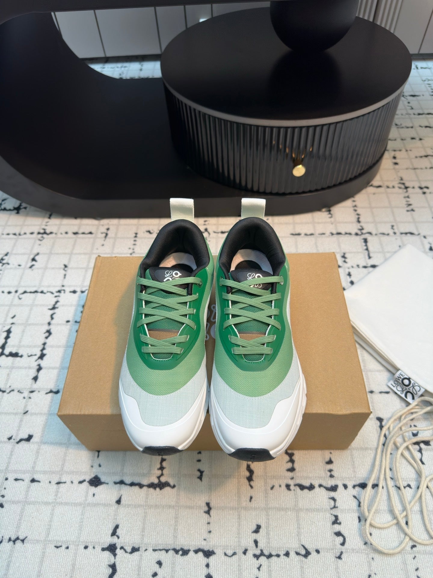 LW CLOUDTILT 2.0 SNEAKER WHITE AND GREEN POLYESTER - 35