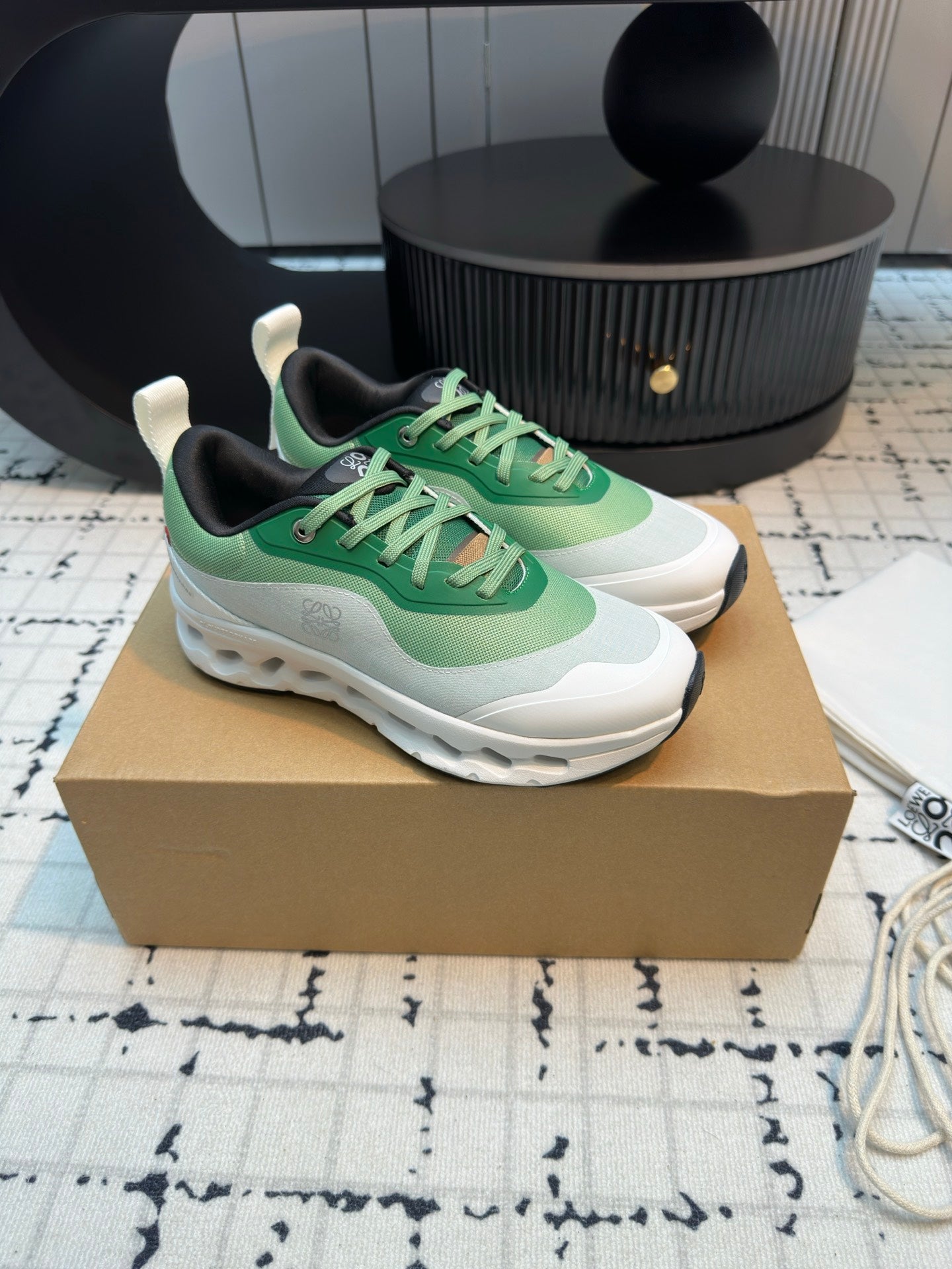 LW CLOUDTILT 2.0 SNEAKER WHITE AND GREEN POLYESTER - 35