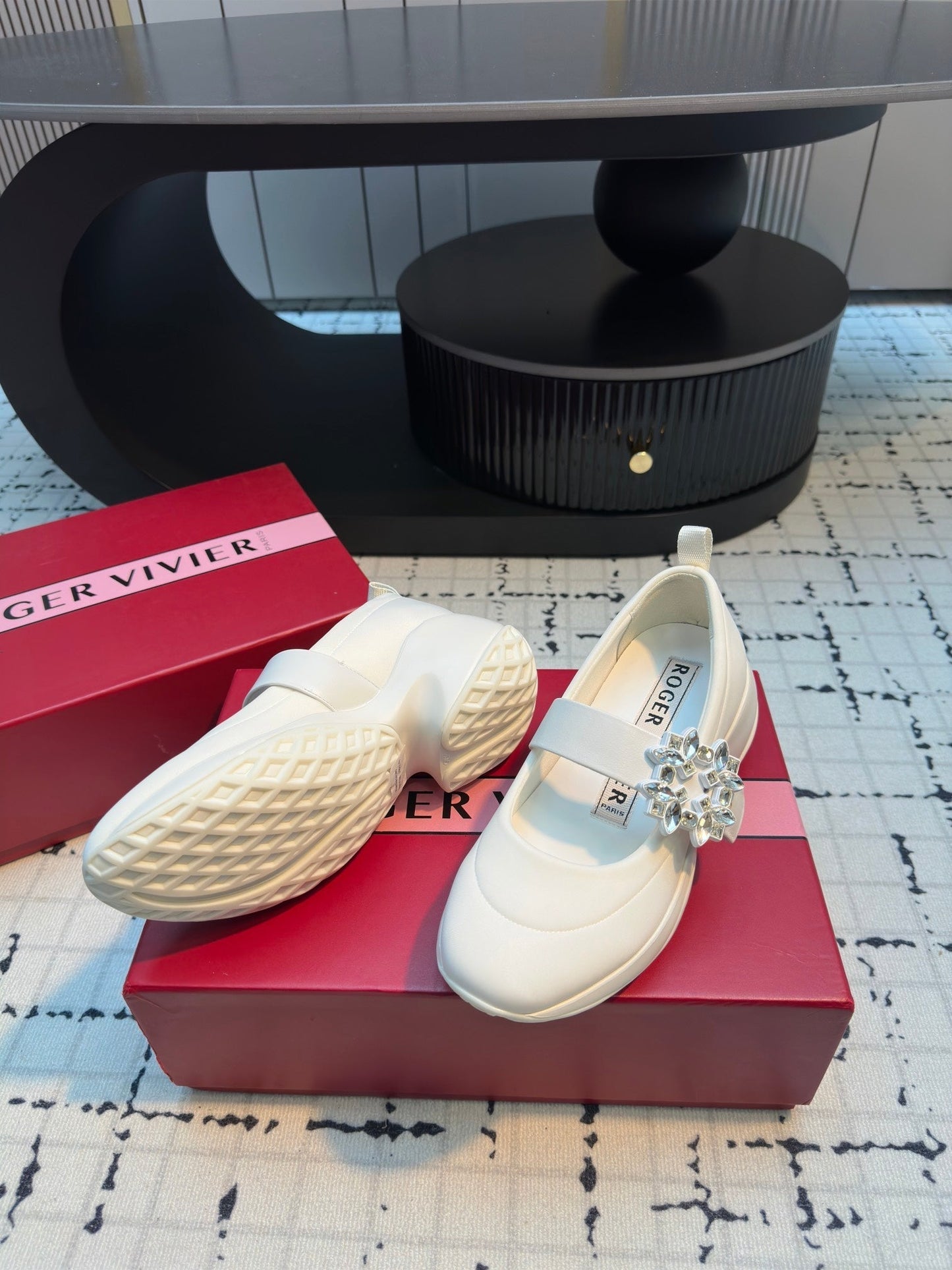 VIV' RUN BALLERINAS IN WHITE FABRIC - 35