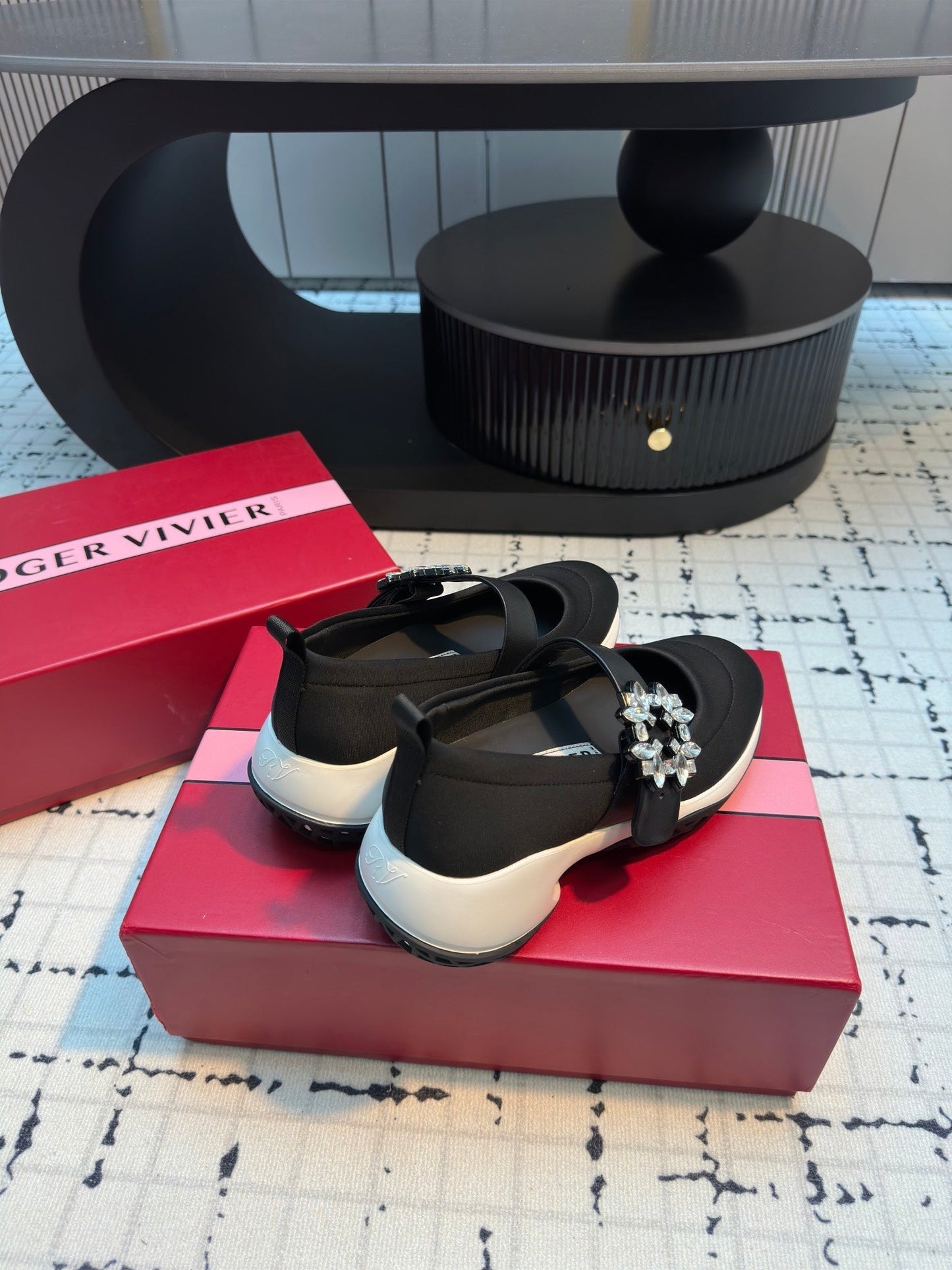 VIV' RUN BALLERINAS IN BLACK FABRIC - 35