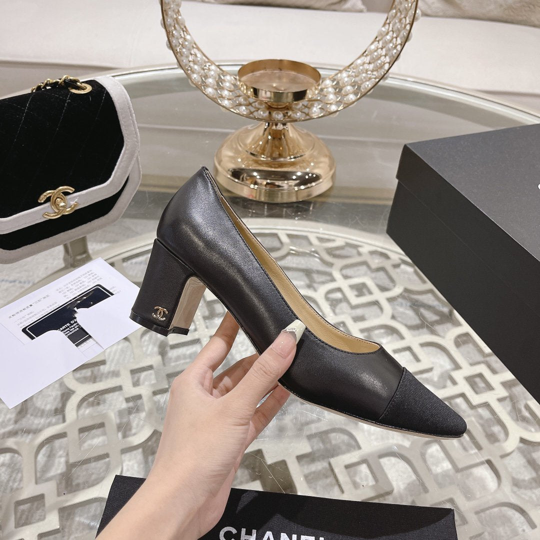 cc pump 6.5 black lambskin - 35
